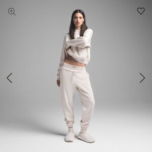 SKIMS Cotton Fleece Jogger Heather Oatmeal